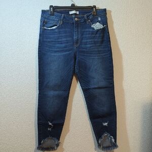 KanCan Estilo Jeans Women Size 15 / 31 Blue Distressed